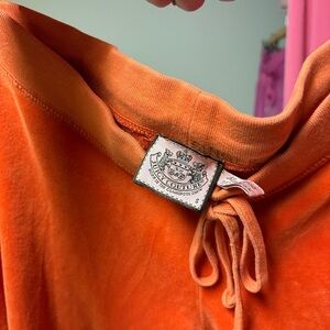 Juicy Couture Vibrant Orange Velour Bottoms Small